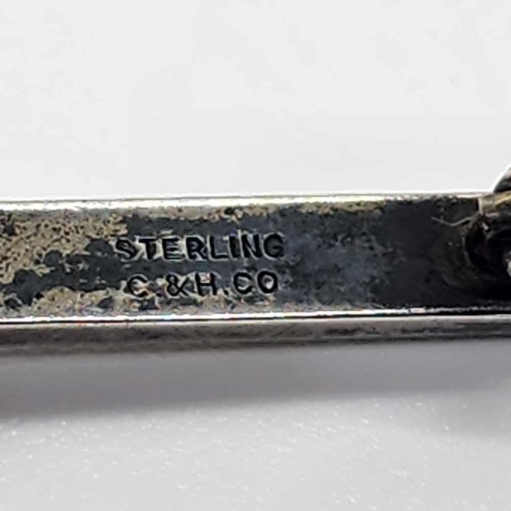 Sterling Sliver Seed Pearl Brooch Signed By C&H Co - Picture 6 of 15